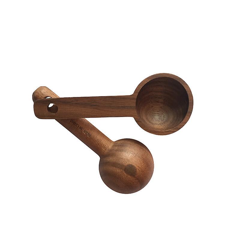 Messlöffel Aus Holz, 2 Stück, Schwarznuss, Kaffeelöffel, Messlöffel Für Gemahlenen Kaffee, Gemahlener Kaffee, Tee, Küchenaccessoires