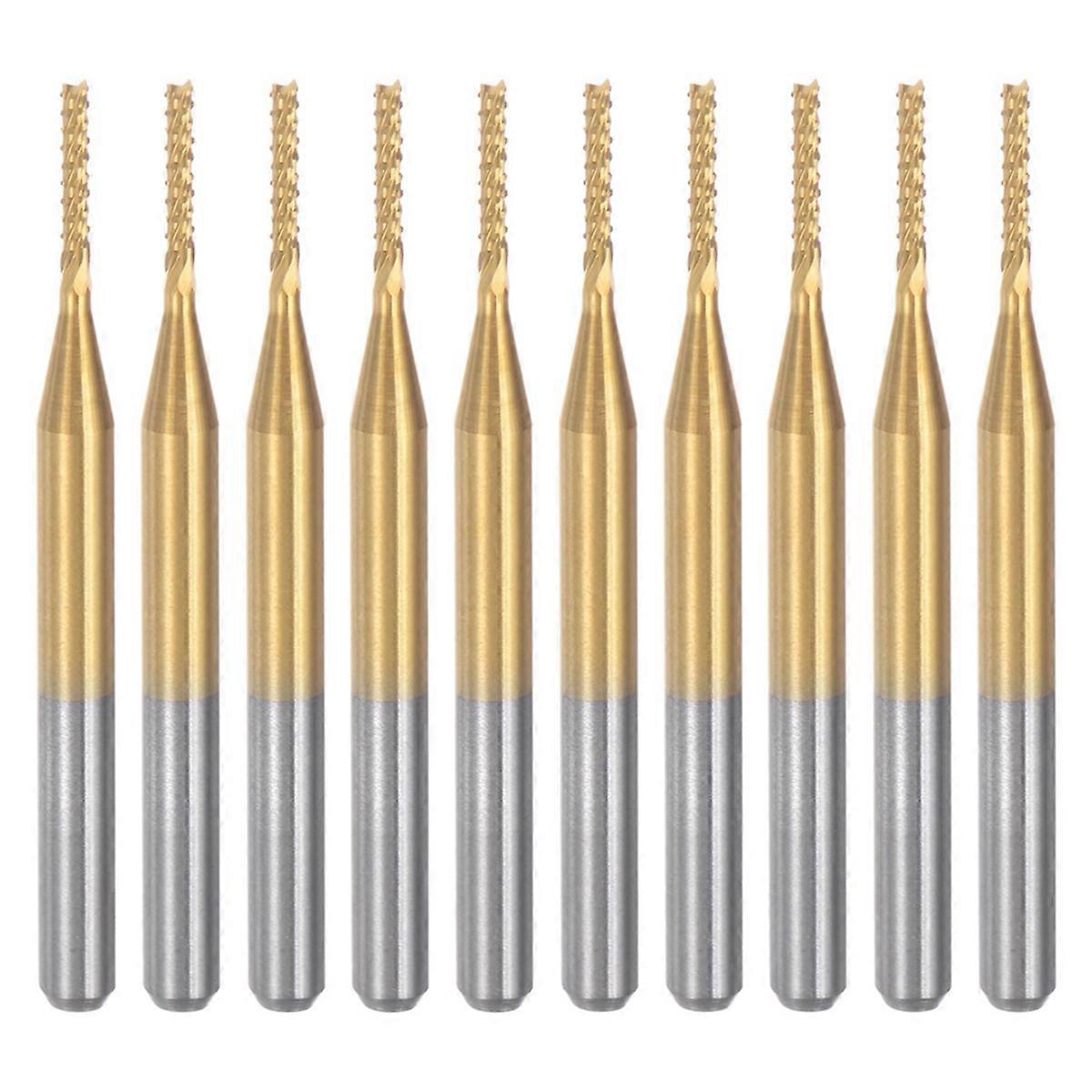 10 Stück Hartmetall-schneidplatten Mit Titanbeschichtung Für Leiterplattenmaschinen, 1/8 Zoll Schaft 1,2 Mm
