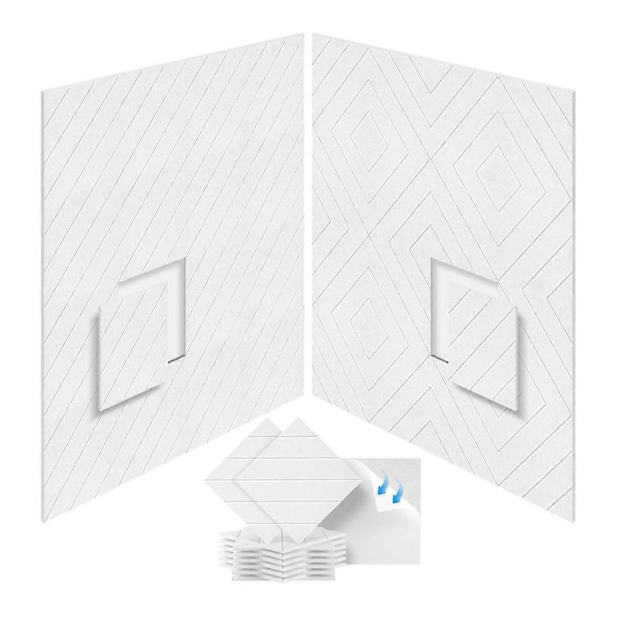 12er-pack Schalldämmende Schaumstoffplatten, 12 X 12 X 0,4 Zoll, Weiß