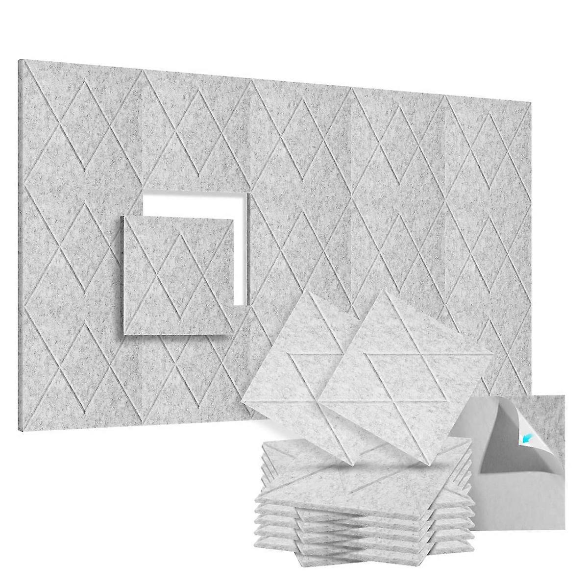 12er-pack Akustikschaumstoffplatten, 12 X 12 X 0,4 Zoll, Für Wände, Zuhause, Büro -b--