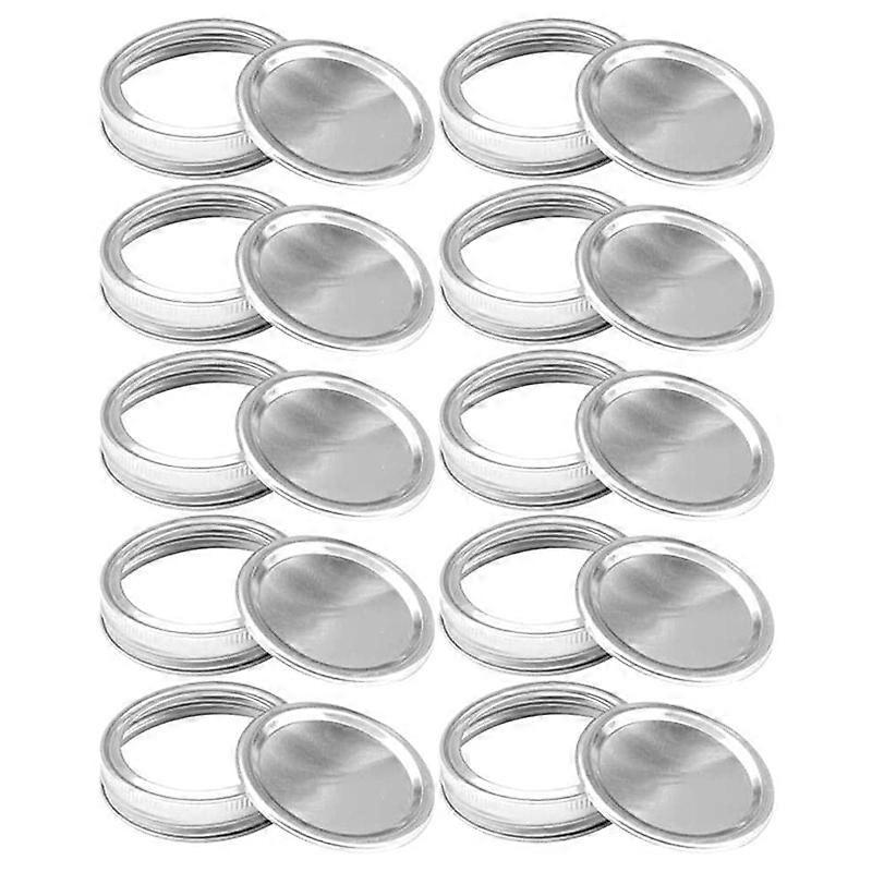 10 Stück Einmachdeckel Für Mason-jars Mit Weiter Öffnung, Silberfarben, 86 Mm