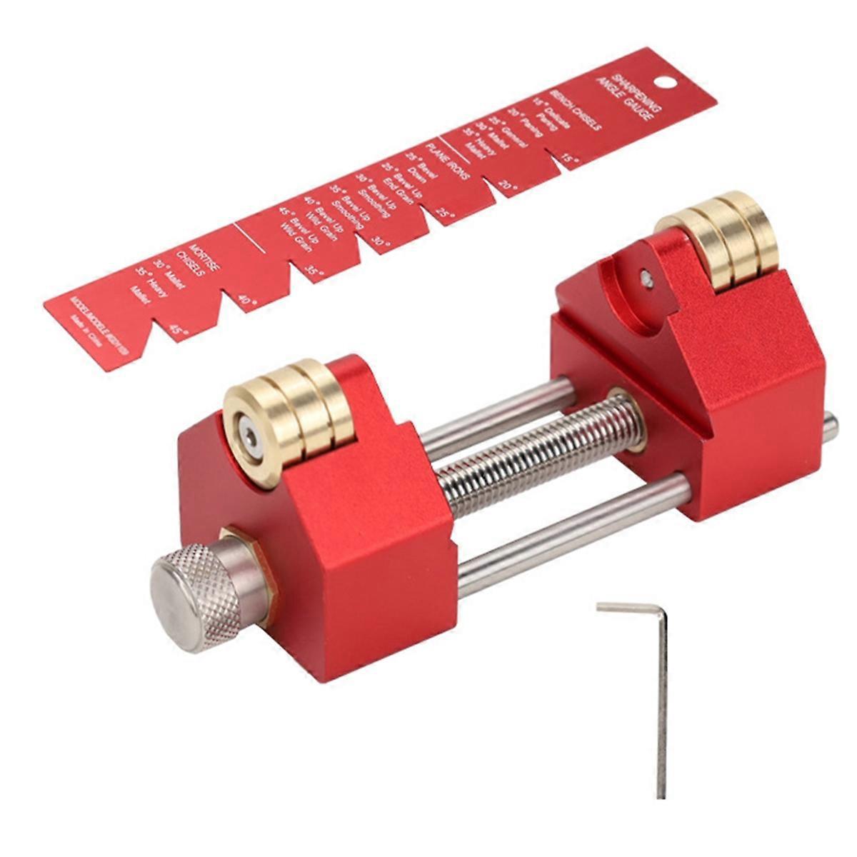 Schärfsystem, Abziehhilfe, Schärfhalter, Winkelvorrichtung – Rot & Silber