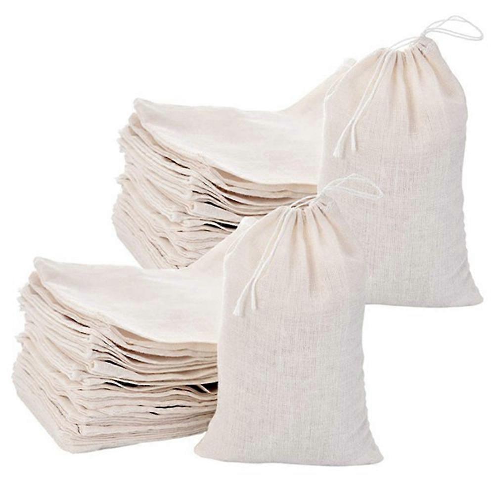 50er-pack Baumwoll-musselinbeutel Für Tee, Schmuck, Hochzeiten Und Partys (4x6 Zoll)