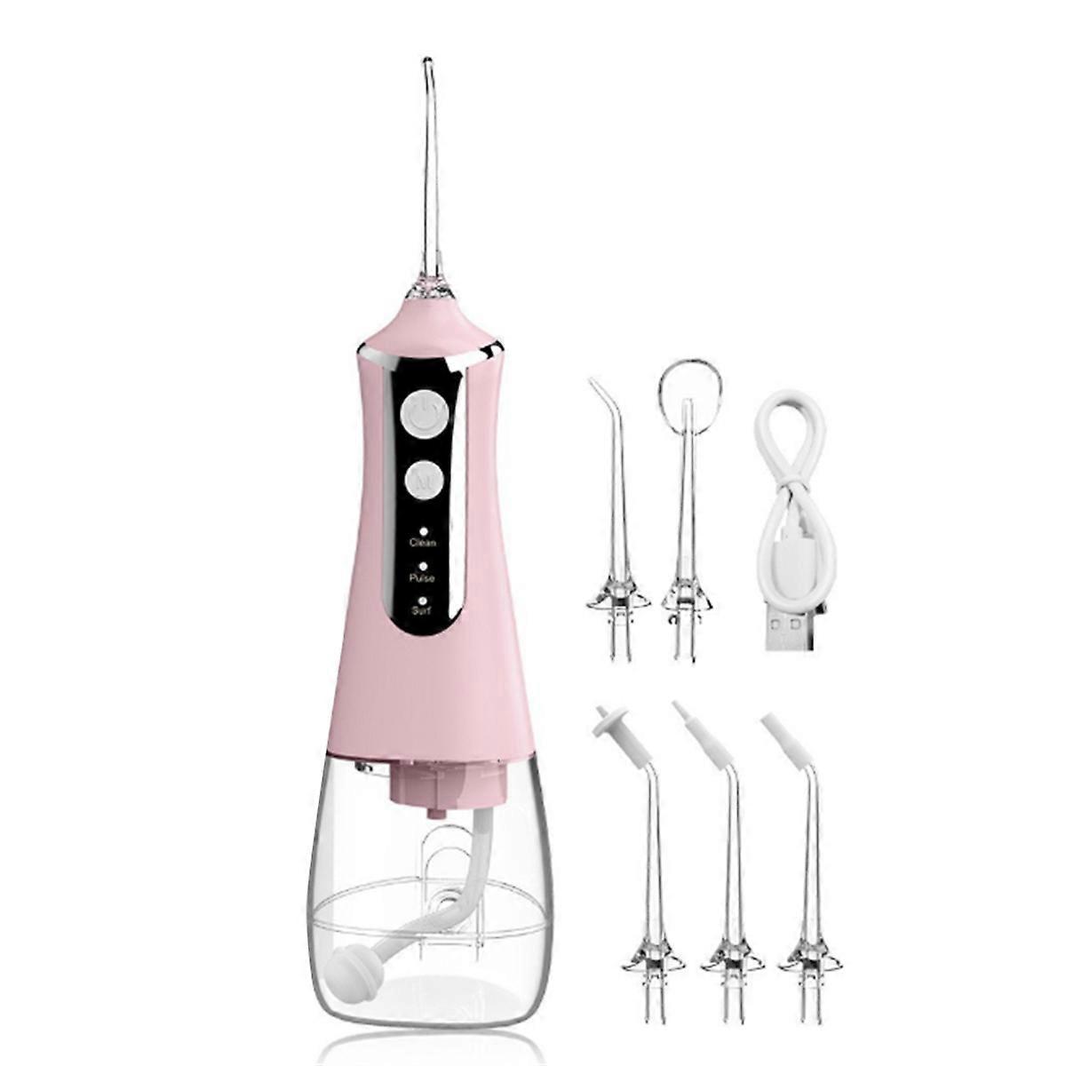 Tragbarer Munddusche Mit Hochdruck-zahnduschenfunktion – Rosa
