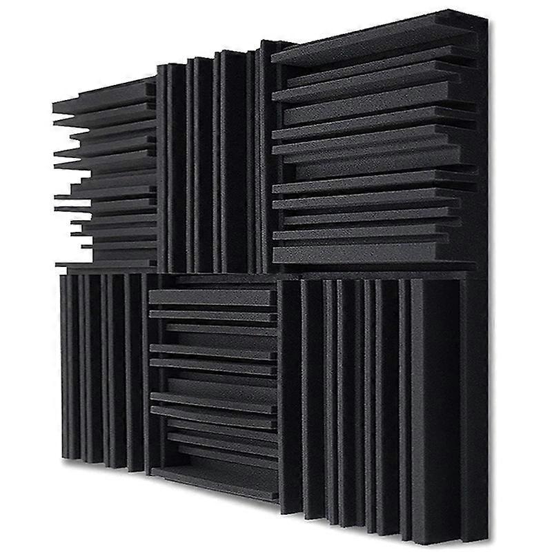 24 Stück Studio-akustikschaumstoffplatten, Schalldämmende Schwammschaumstoffmatten
