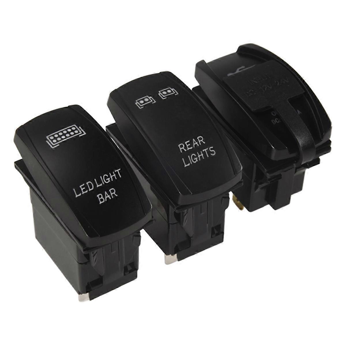 Wippschalter Für Rückleuchten, Led-lichtleiste, 2 Usb-ladeanschluss
