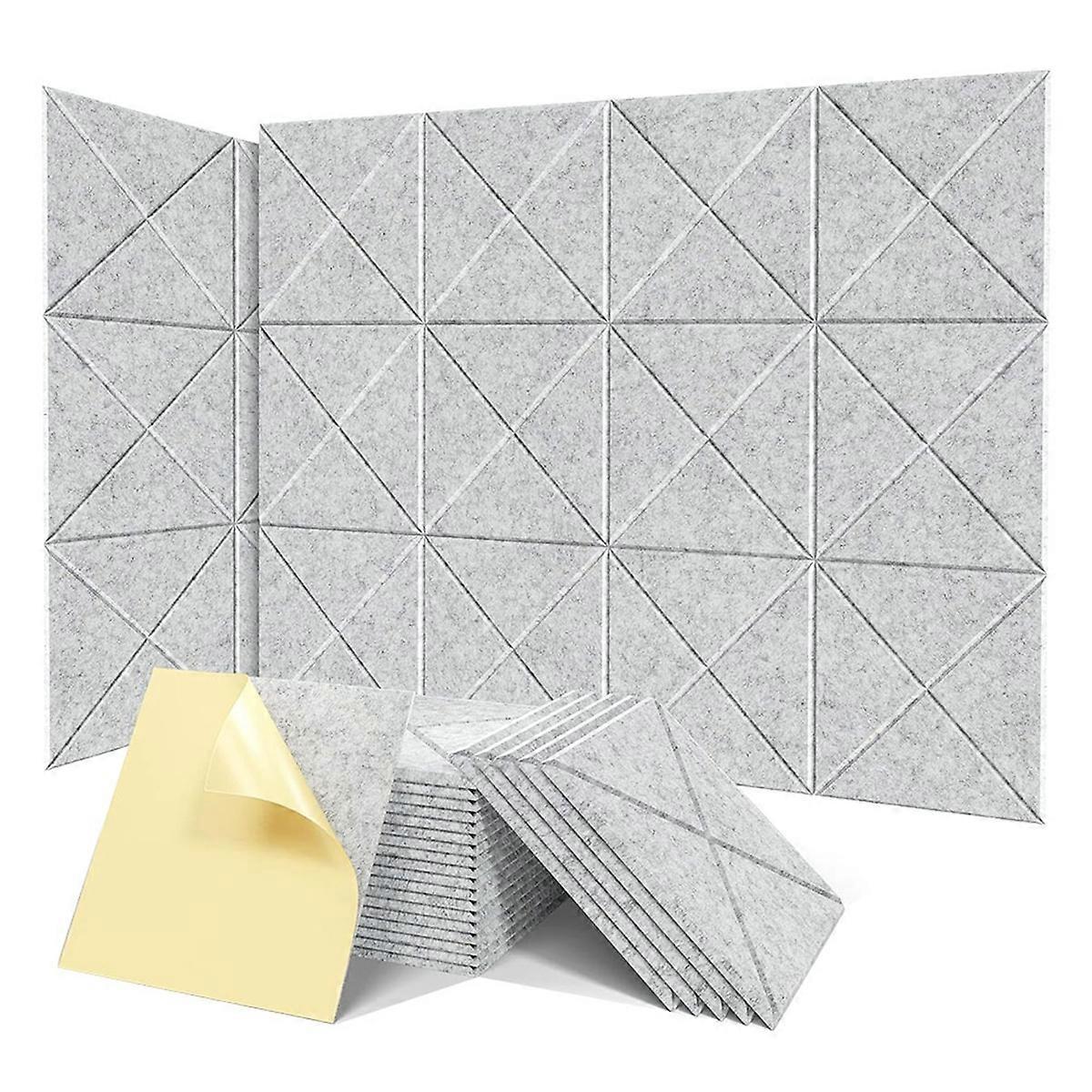 12er-pack Akustikpaneele, 12 X 12 X 0,4 Zoll Große, Schalldämmende Schaumstoffpaneele, Grau