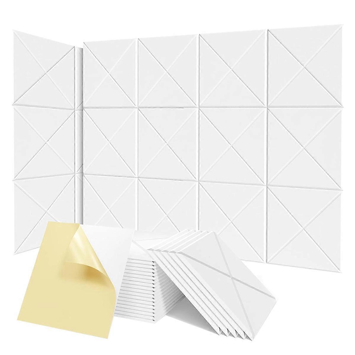 12er-pack Akustikpaneele, 12 X 12 X 0,4 Zoll Große, Schalldämmende Schaumstoffpaneele, Weiß