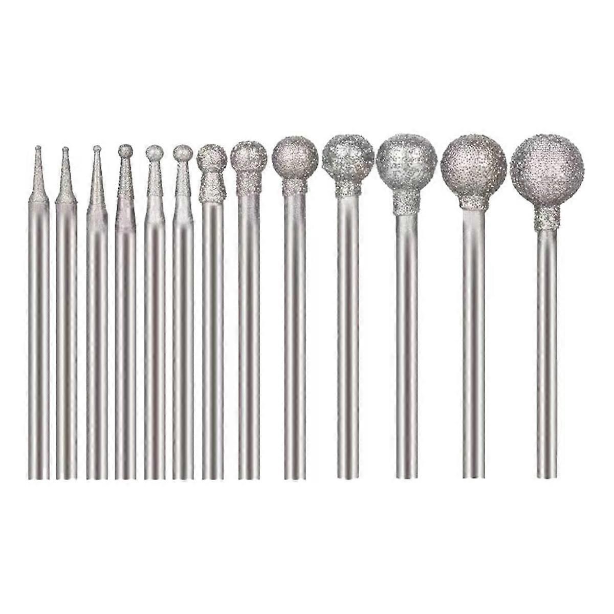 13-teiliger Kugelförmiger Diamantfräser Mit 3/32-zoll-dorn Für Rotationswerkzeuge