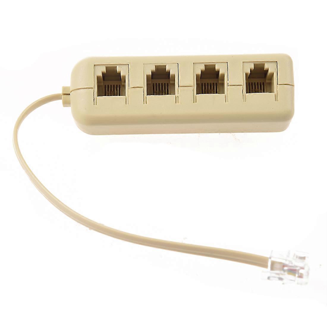 Rj11 6p4c Auf 6p4c 4-wege-telefonleitungs-modular-splitter-adapter Beige