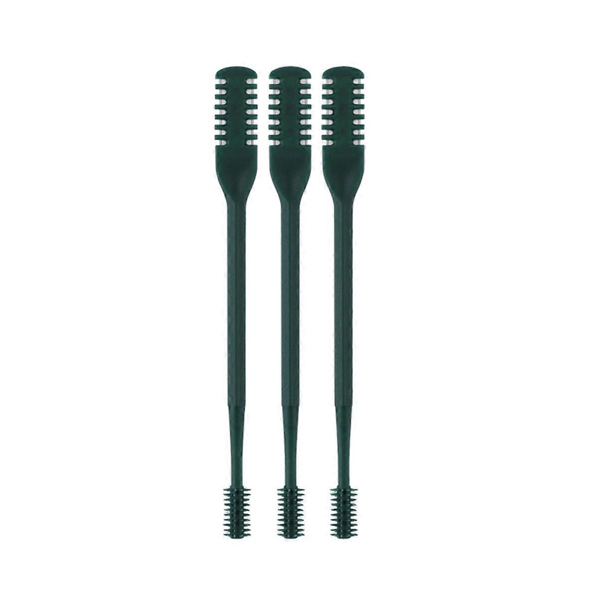 2-in-1 Nasenhaartrimmer, 360° Drehbar, Dunkelgrün