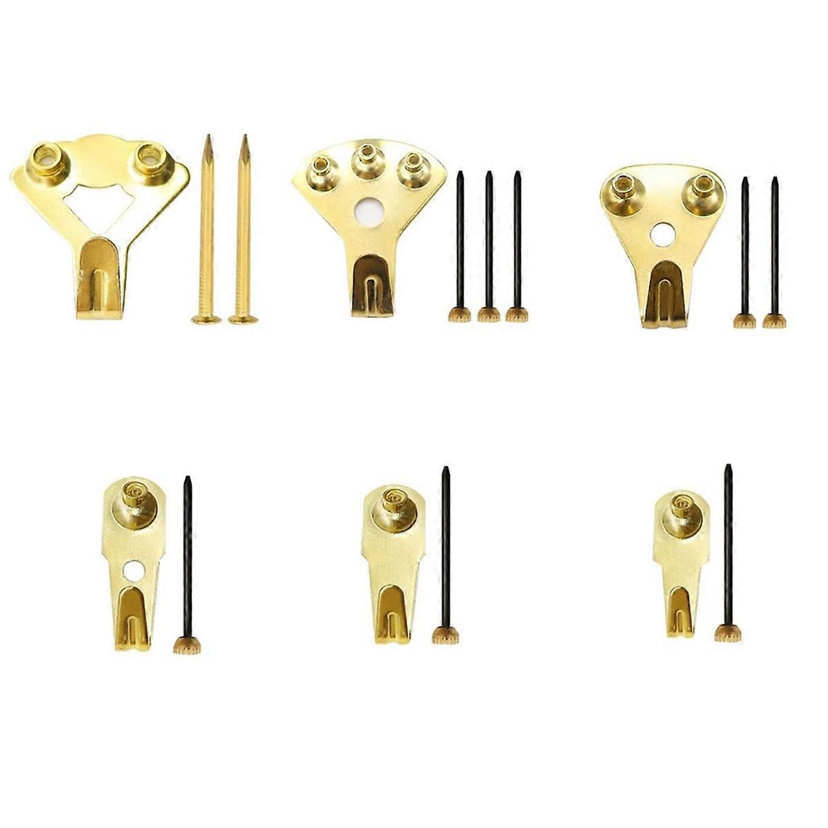 Neuer Bilderrahmenhaken, Schwerlast-bilderhaken-set, 10-100 Pfund, Gold