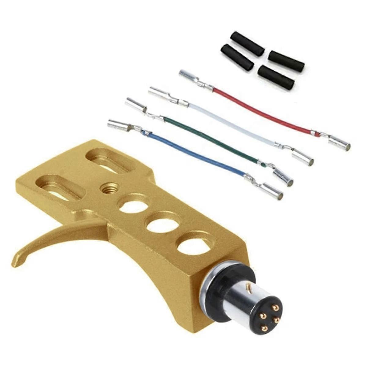 Ersatz-tonabnehmergehäuse Mit 4 Anschlusskabeln Für Plattenspieler Gold--
