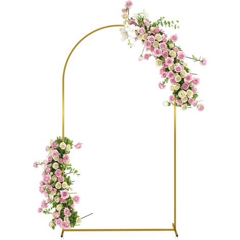2,2 M Hoher Goldener Metall-hochzeitsbogen, Ständer Für Blumendekorationen Oder Ballons, Gartenzeremoniebogen