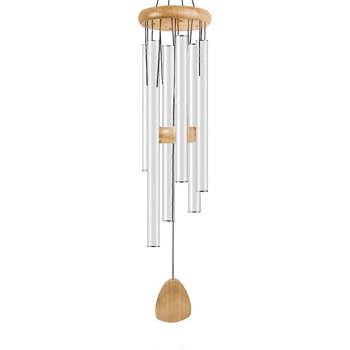 Silbernes Metall-windspiel, Aluminium-windglocke, Windspiel Zur Heimdekoration