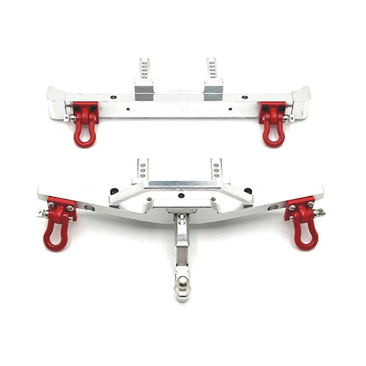 Für 1/12 Mn128 Rc-car Teile Front- Und Heckstoßstangensatz Silber--