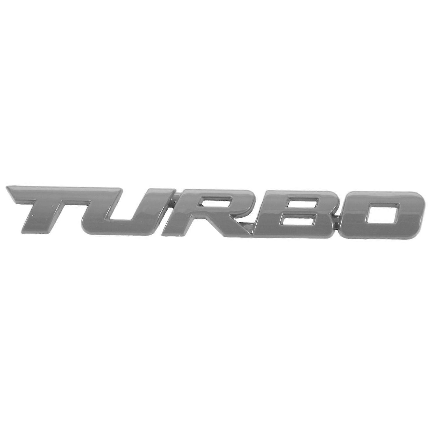 Turbo Universal Auto Motorrad 3d Metallaufkleber, Silber