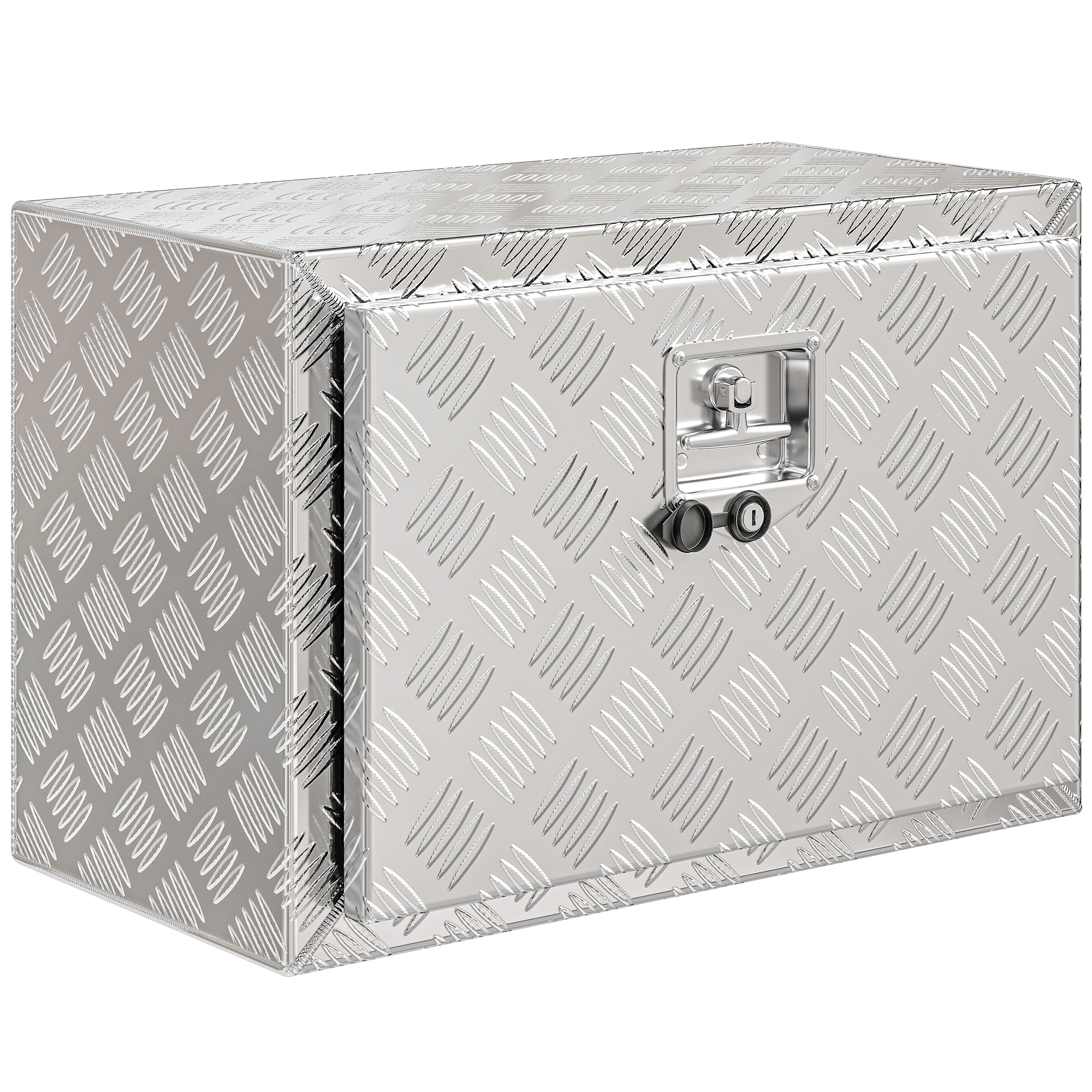 Aluminium-aufbewahrungsbox Für Lkws, 76 Liter Mit Schloss, Maße 60,9 X 35,5 X 40,6 Cm, Silberfarben