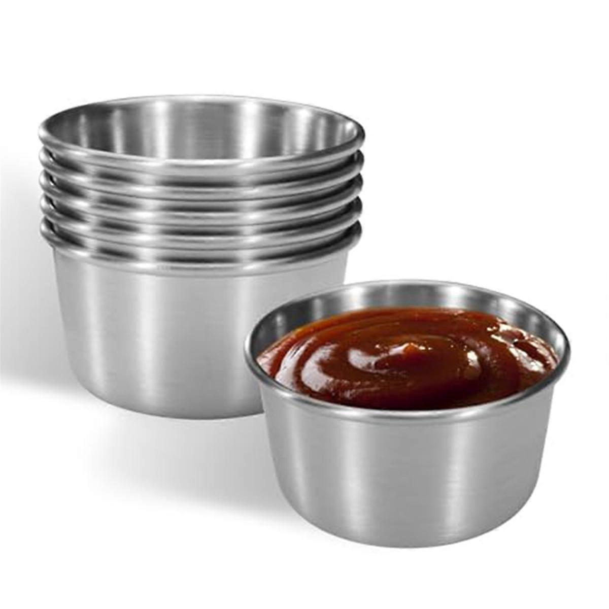 Stück 2-unzen-edelstahl-dipschalen, Mini-dipschälchen (silber)