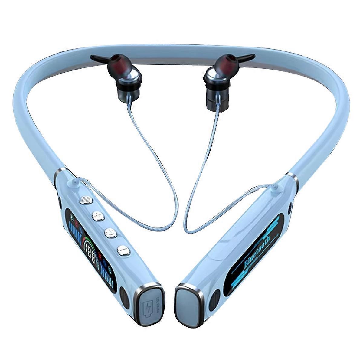 Bluetooth-sportkopfhörer Mit Mikrofon Und Wiedergabefunktion – Hellblau