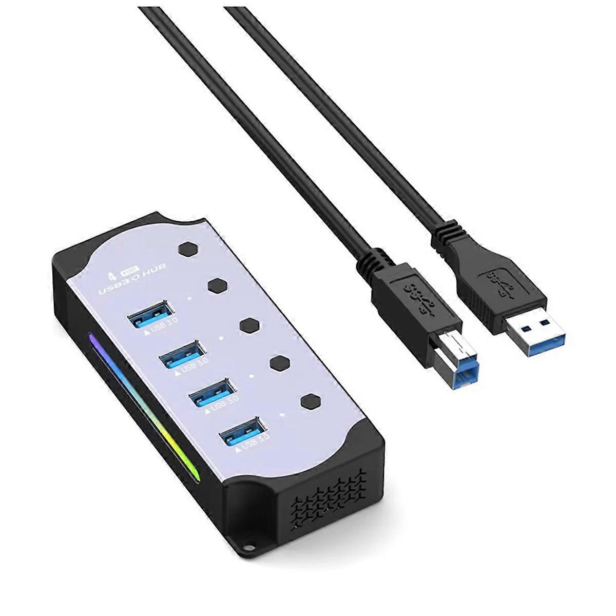 4-port-usb-3.0-hub-usb-adapter Mit Individuellen Led-ein-/ausschaltern