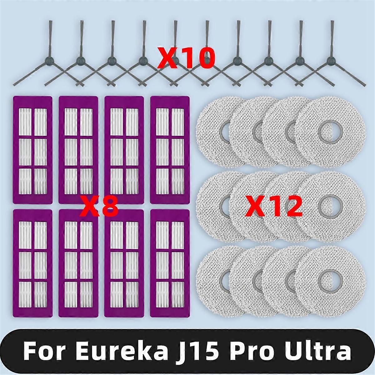 Für Eureka J15 Pro Ultra Ersatzteile Seitenbürste Hepa-filter Wischmopptuch--
