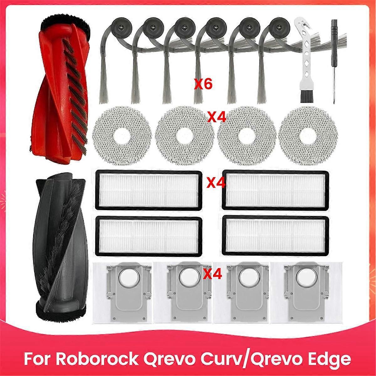 Zubehörset Für Roborock Qrevo Curv Saugroboter – Hauptseitenbürste (wie Abgebildet)