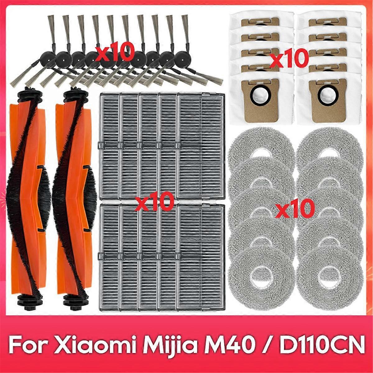 Hauptseitenbürste Mit Hepa-filter Und Wischtuch Für Xiaomi Mijia Omni M40