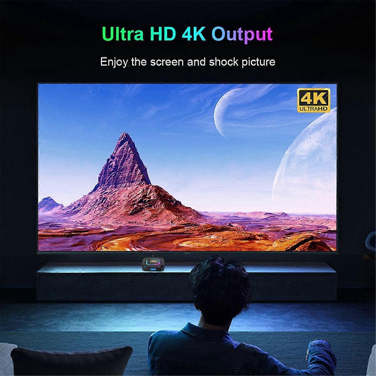 4+32g Smart Tv Box Android 13 Rk3528 Hdr10 8k Rgb-beleuchtung Bt-stecker
