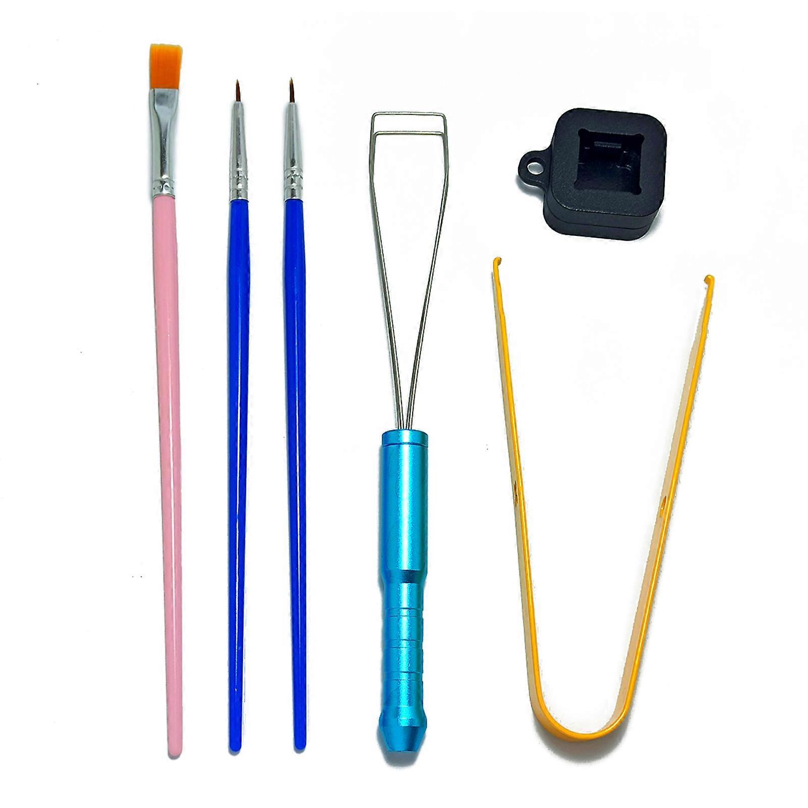 6-teiliges Set Mit Pinzette, Schmierwerkzeug, Bürste, Schalterabzieher Und Stiftauszieher Für Mechanische Tastaturen