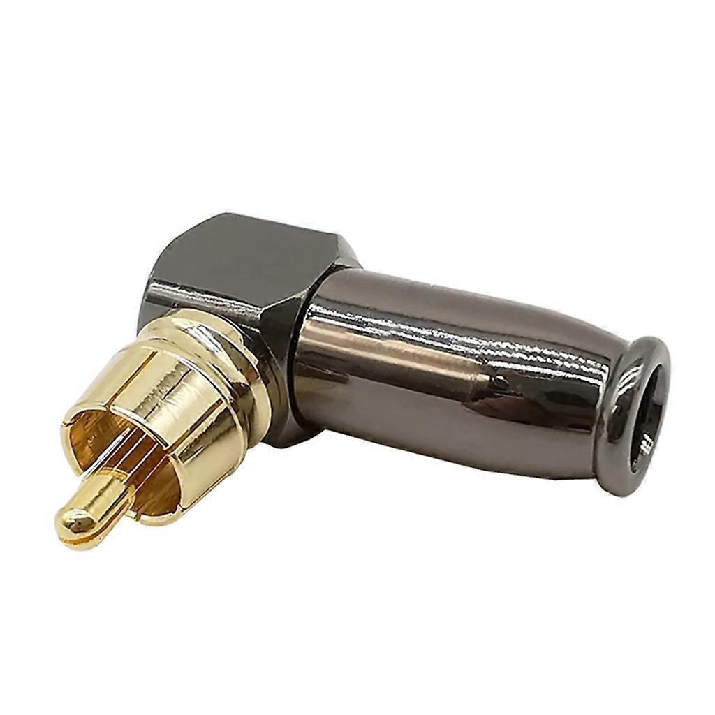 Rca-stecker (männlich) Audio-video-anschluss Lötanschluss Vergoldeter Rechtwinkliger Rca-stecker