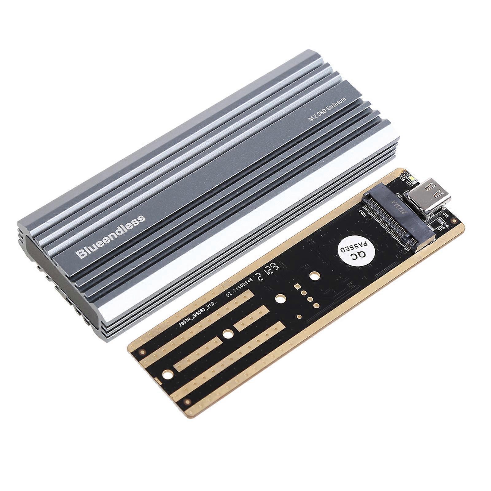 Blueendless Festplattengehäuse Usb 3.1 Typ C 10 Gbit/s High Speed 2 Tb Festplattenbox 5 V