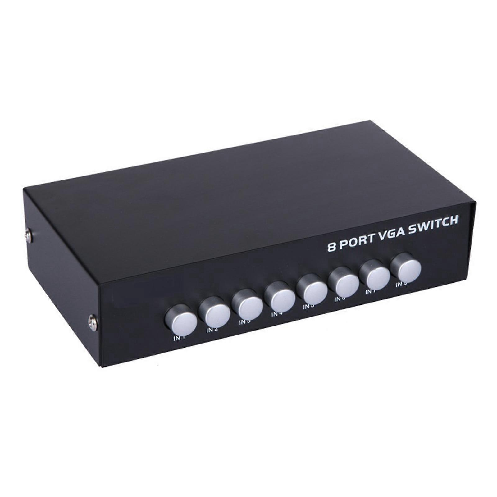 Smart 8-port-vga-umschalter Ohne Usb, 8 Eingänge, 1 Ausgang, Vga-videoauswahl
