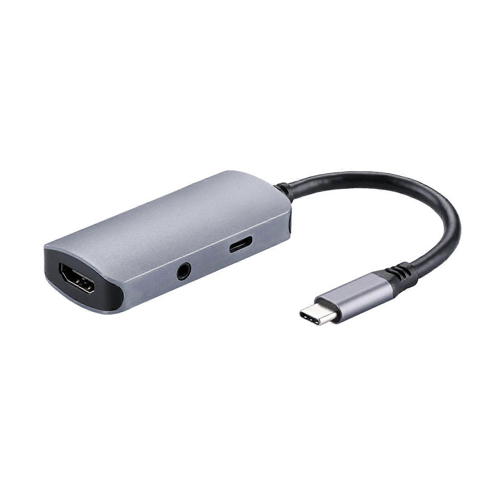 4k/30hz Dockingstation Mit Usb Typ-c Auf 3-port-adapter-hub Für Pc, Laptop Und Notebook