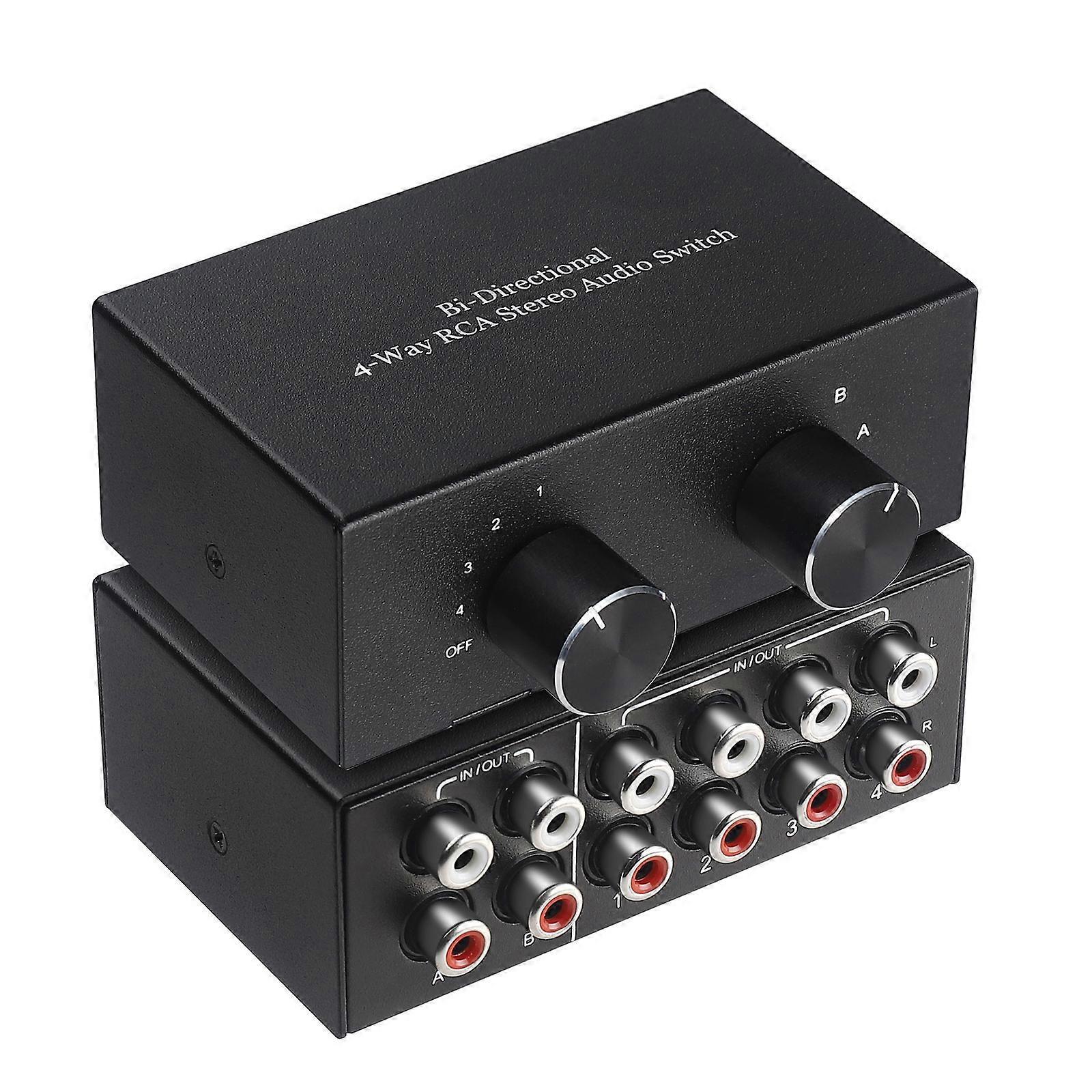 Rca-stereo-audio-umschalter (2 Eingänge, 4 Ausgänge Oder 4 Eingänge, 2 Ausgänge) R/l-tonkanalumschalter