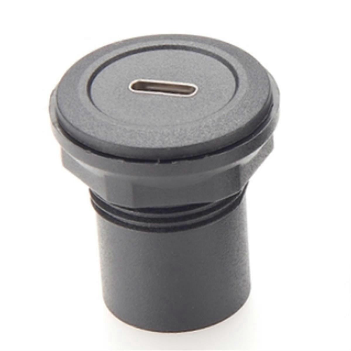 22-mm-usb-anschluss Usb-c-buchse Auf Usb-c-buchse Rundadapter Für Einbau In Schalttafeln