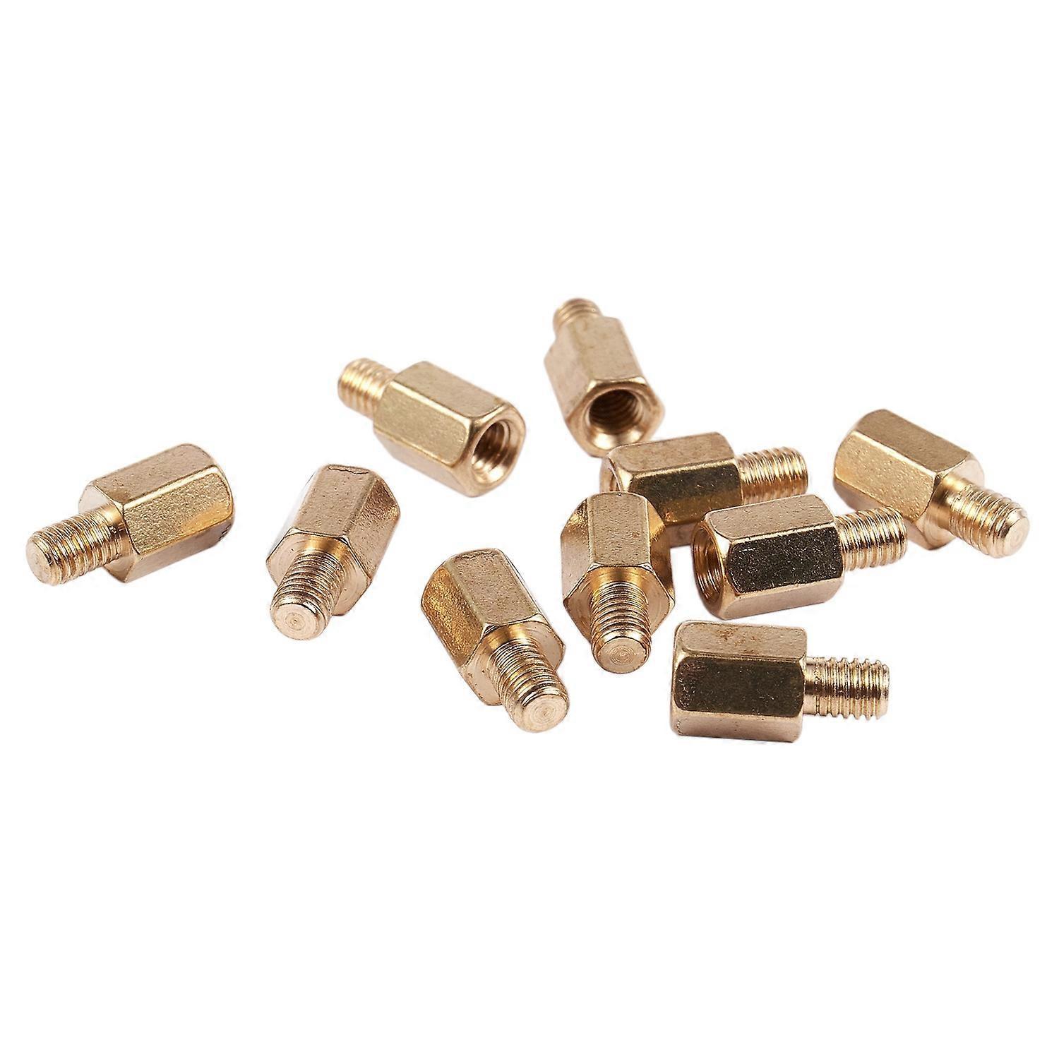 10 Stück Pc-leiterplatten-motherboard-abstandshalter Aus Messing, Sechseckig, M3 6+4 Mm