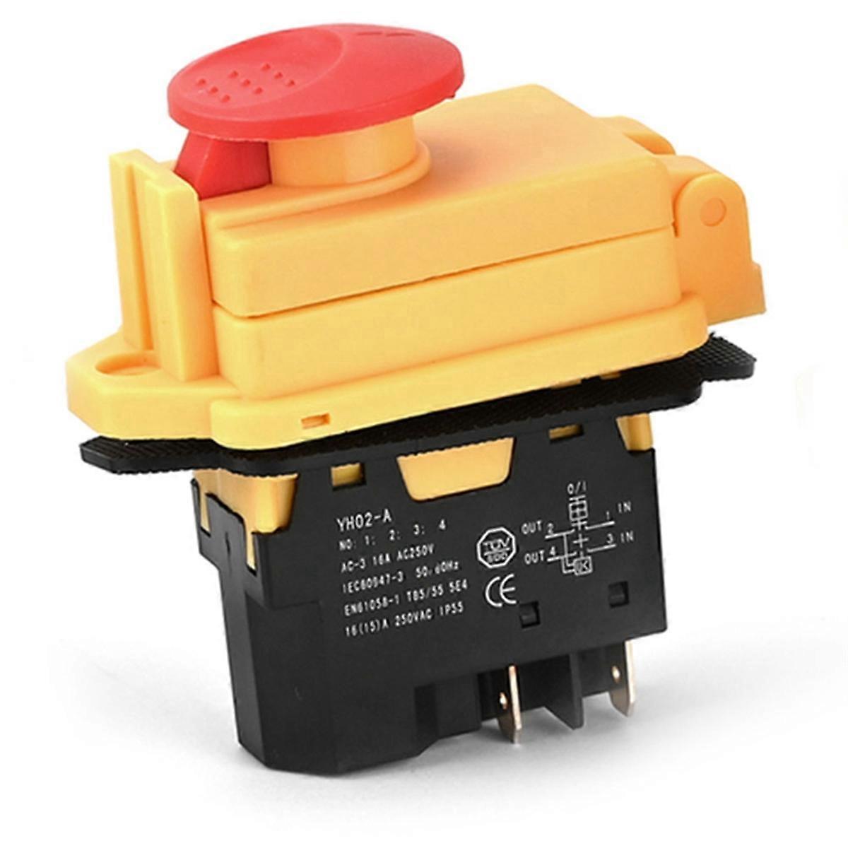 Yh02-a Elektromagnetischer Schalter 250v 4-pin Start-druckknopf Für Maschine--