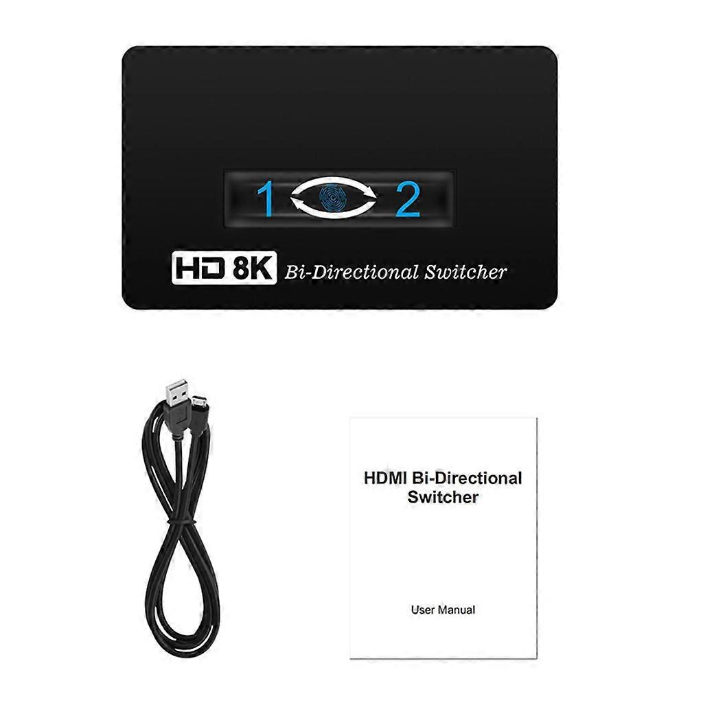 Hdmi-kompatibler Umschalter 8k 60hz Hdmi-2.1 Switchbox 2 Eingänge 1 Ausgang Bidirektional