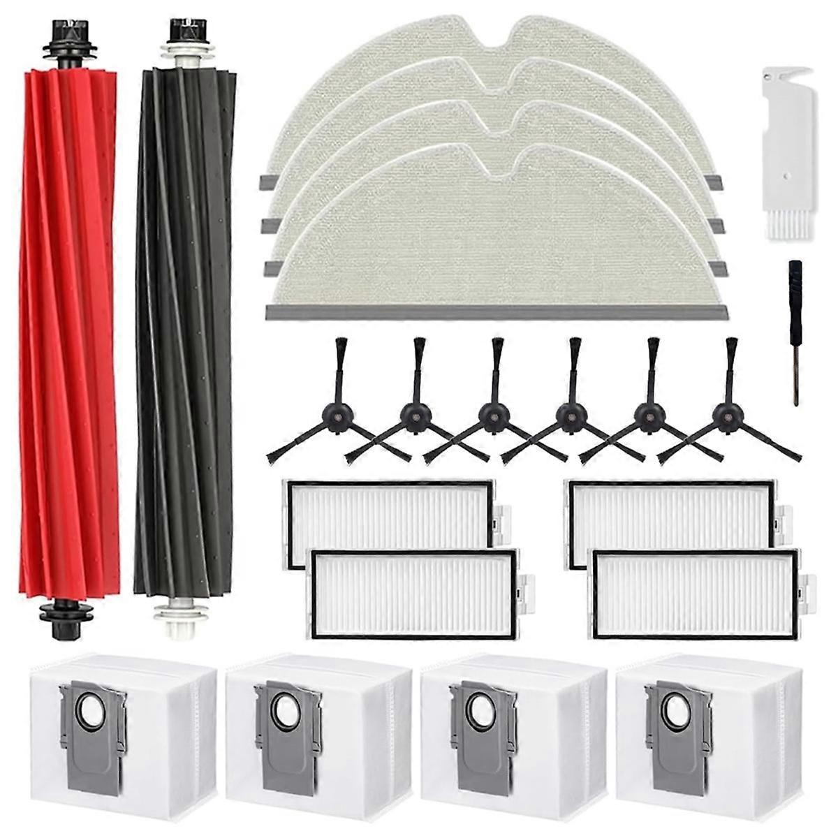 Für Q8 Max Hauptseitenbürste Hepa-filter Wischmopptuch Staubbeutel--