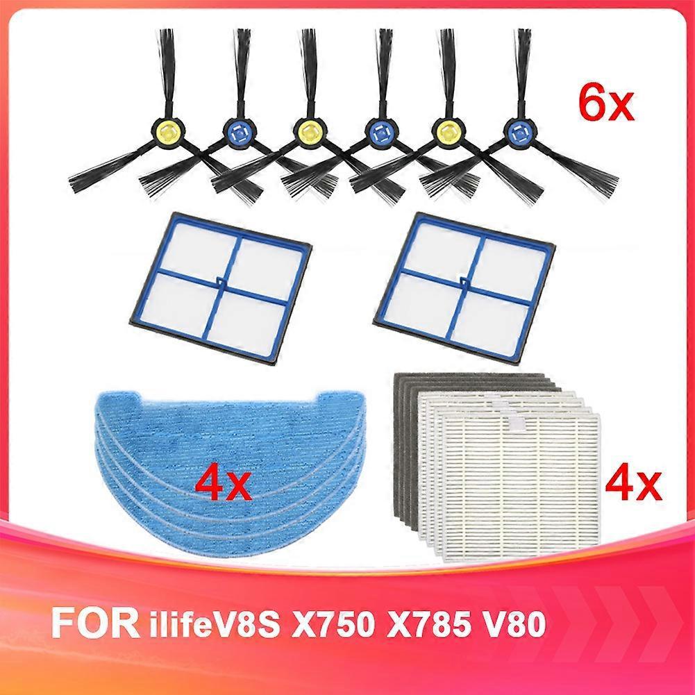 Für Ilife V8s X750 X785 V80 Filter Seitenbürste Filtertuch - Wie Abgebildet -