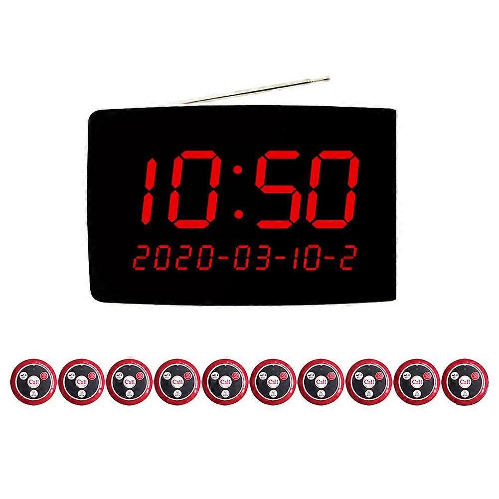 Pager-kellnerrufsystem Mit Paging-taste Und Led-anzeige, Eu-stecker