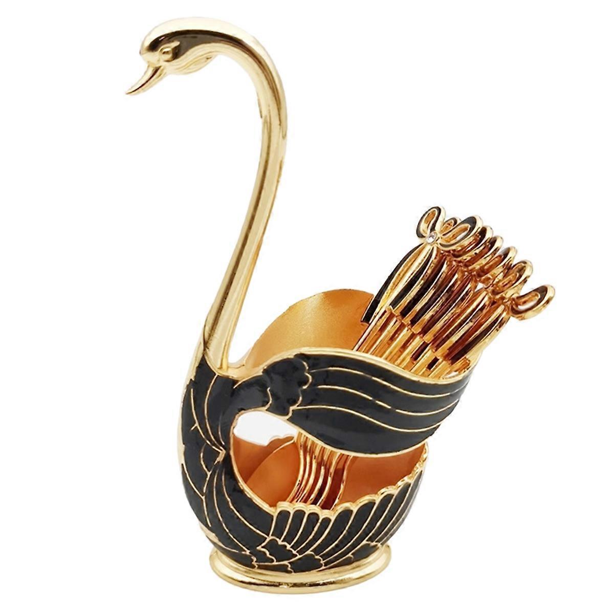 Elegantes Kaffee-dessertlöffel-set Im Schwanenstil A--