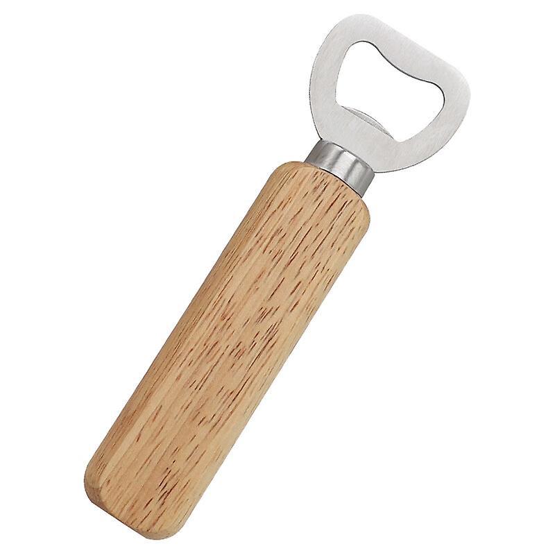 Set Mit 3 Bierflaschenöffnern, 3-teilig, Bierflaschenöffner Aus Holz, Flaschenöffner Aus Edelstahl Mit Griff, Pers Bierflaschenöffner