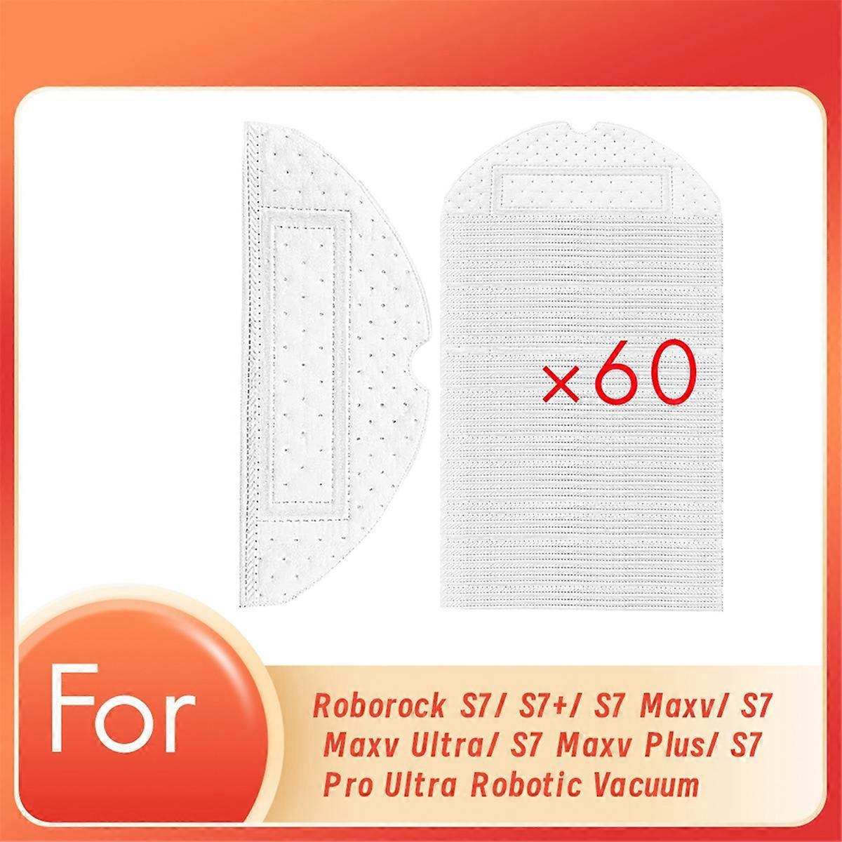 60 Stück Einweg-wischpads Für Roborock S7/ S7+/ S7 Maxv – Wie Abgebildet