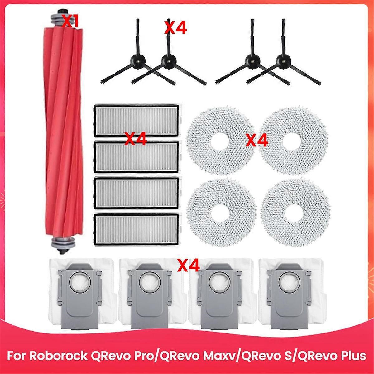 17-teiliges Ersatzteilset Für Roborock Qrevo Pro/qrevo Maxv/qrevos/qrevo Plus Staubsauger – Wie Abgebildet