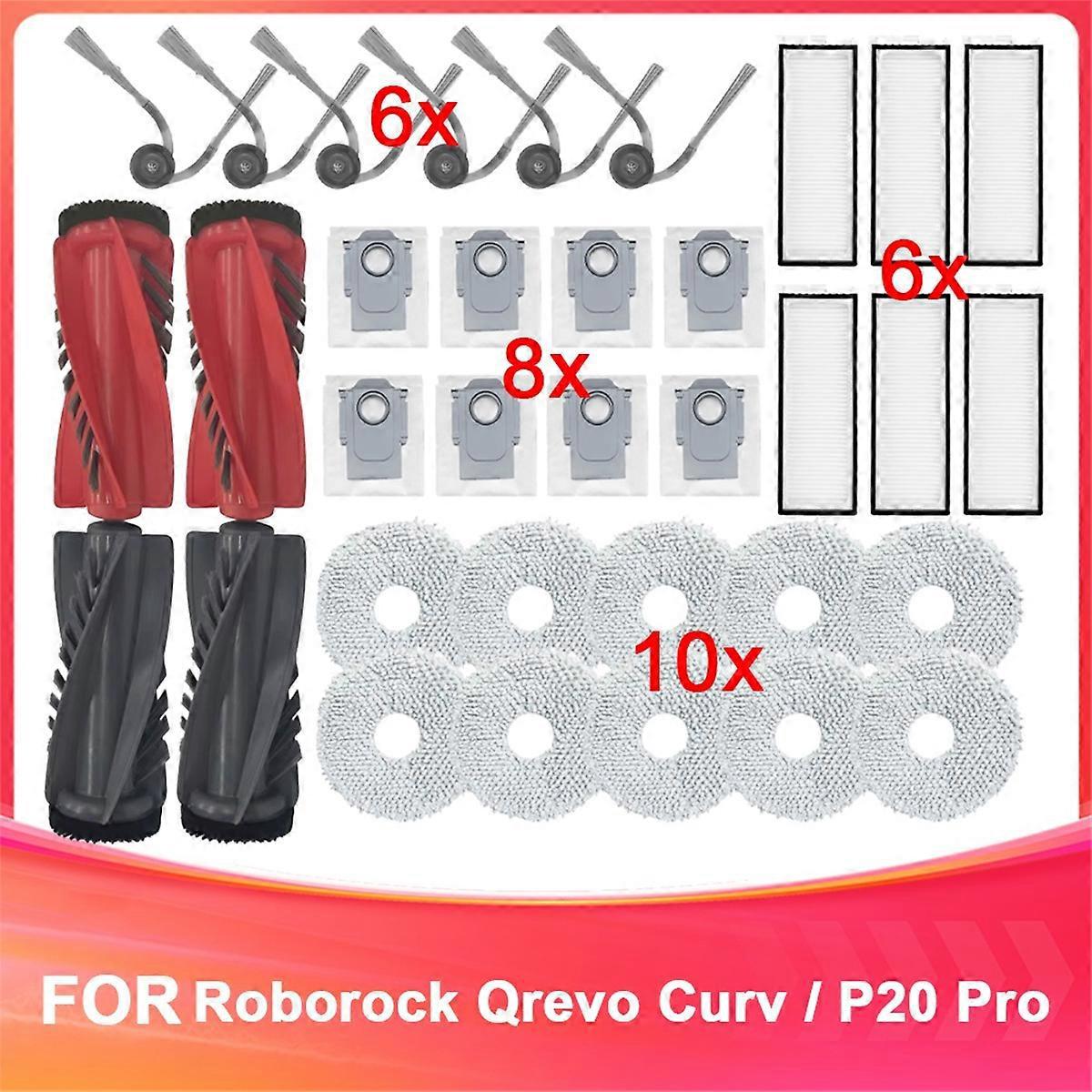Zubehörset Für Roborock Qrevo Curve/p20 Pro Staubsauger