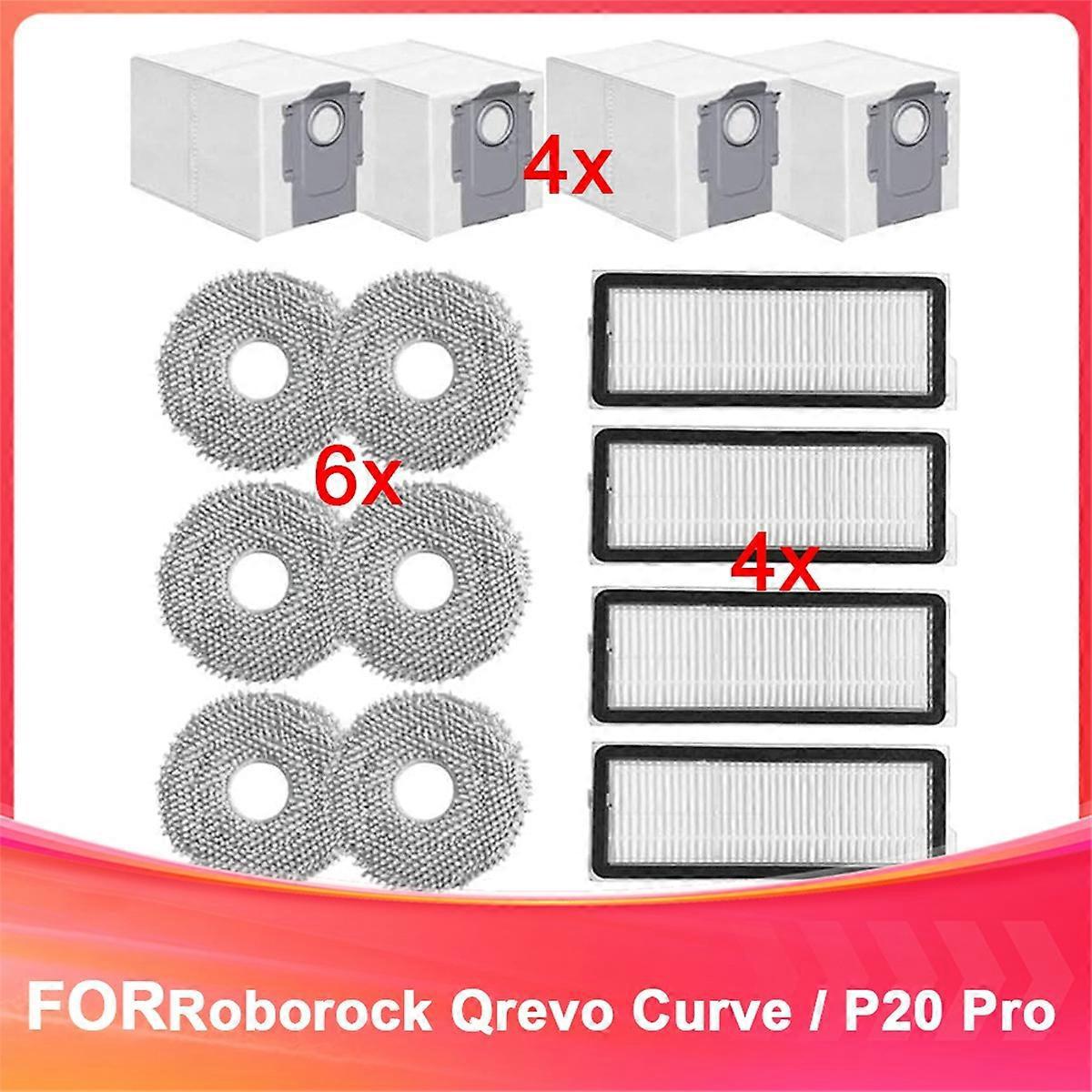 14-teiliges Ersatzteilset Für Roborock Qrevo Curve Saugroboter