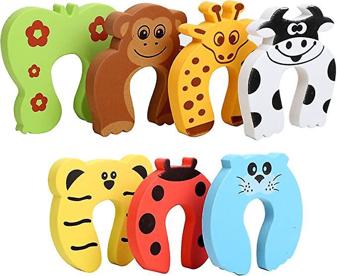 Set Mit 7 Fingerschutzkappen, Weiche Schaumstoff-türstopper Für Babys, Verhindert Fingerklemmen, Zuschlagende Türen Und Sorgt Für Sicherheit Für Kinder Und Tiere