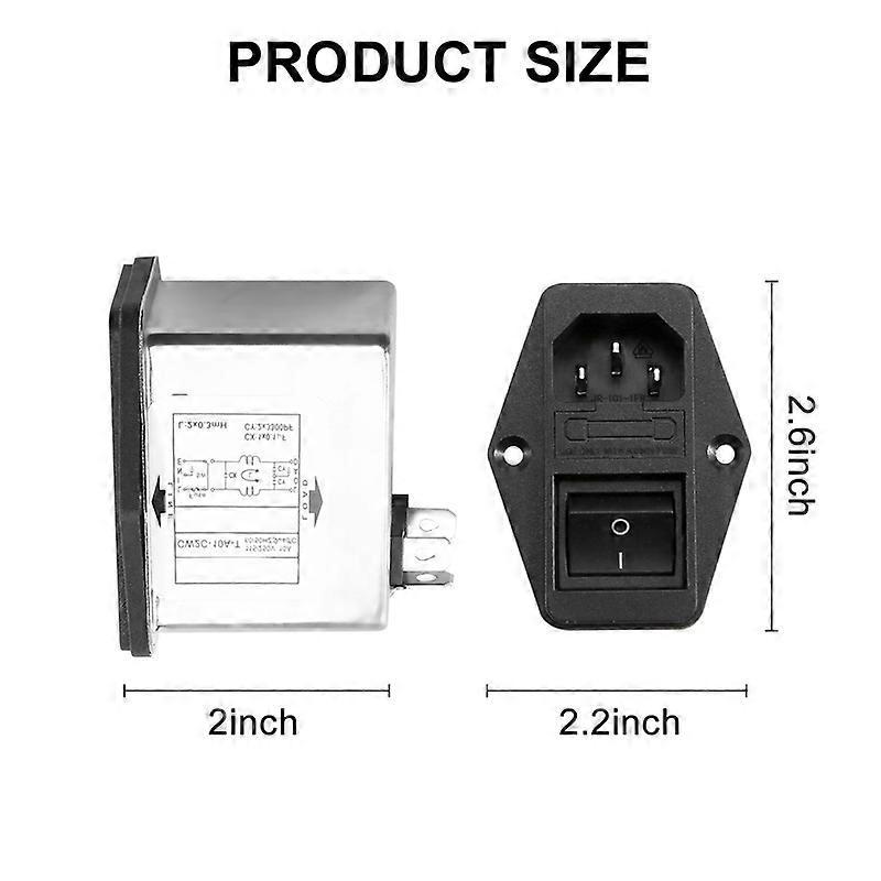 Lötösen Für Iec 320 C14 Filter + Bootsschalter + Sicherungshalter